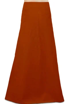 Solid Color Cotton Petticoat in Rust