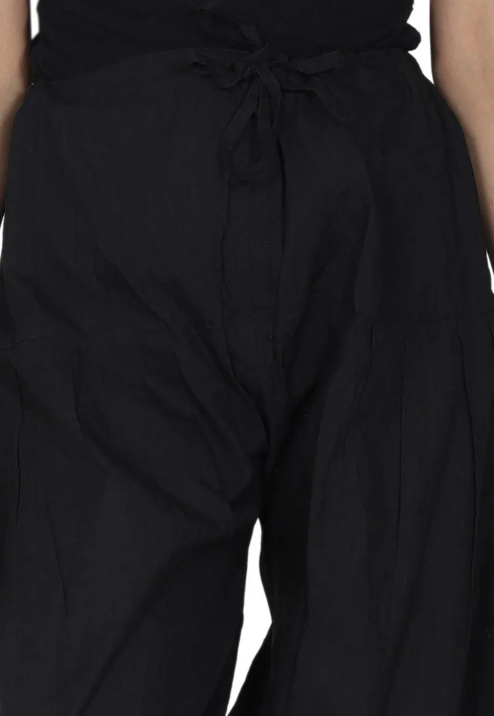 Solid Color Cotton Salwar in Black
