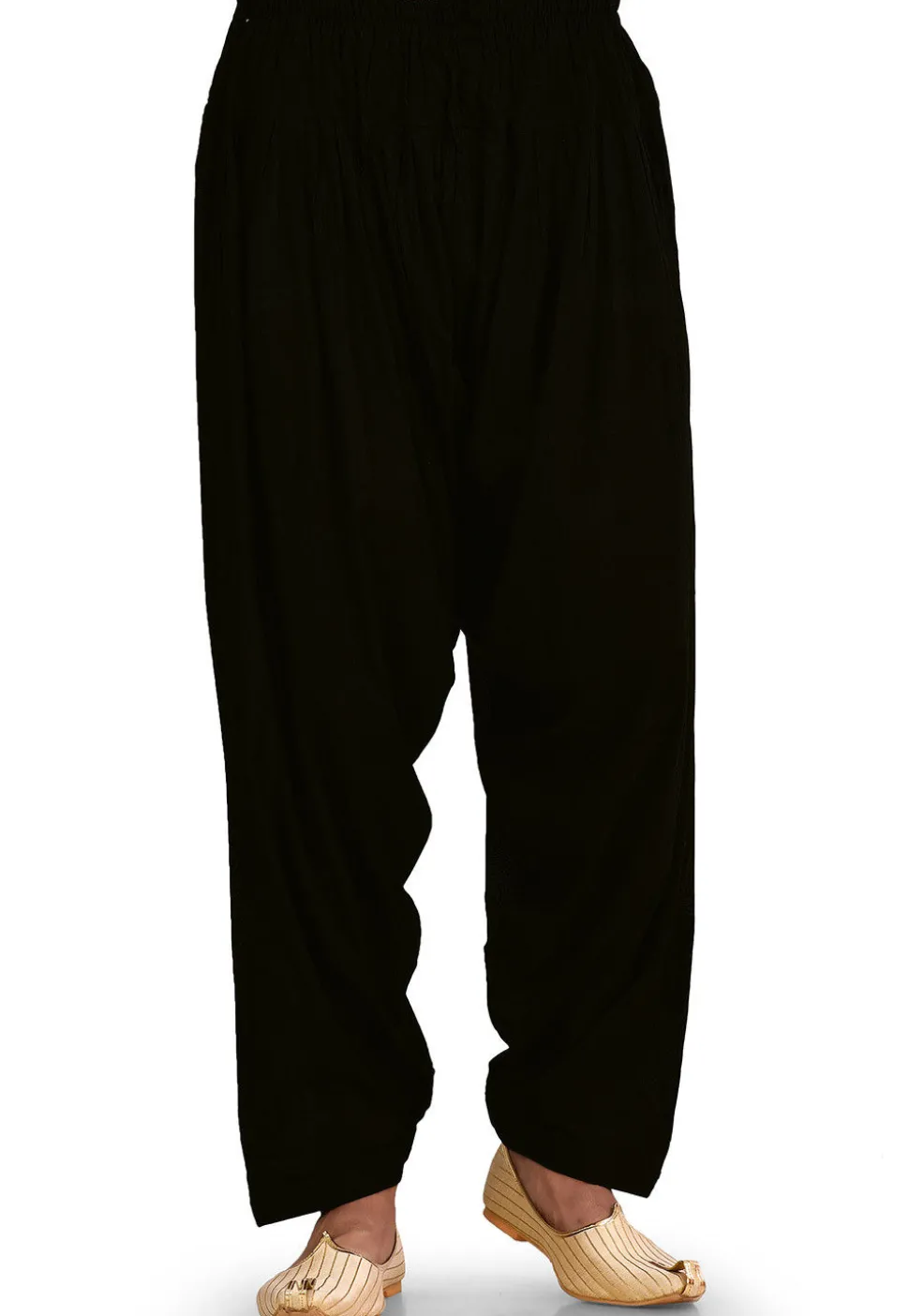 Solid Color Cotton Salwar in Black