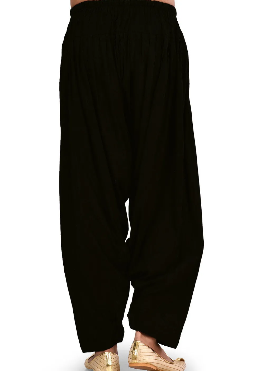 Solid Color Cotton Salwar in Black