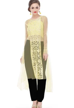 Solid Color Cotton Silk Pant in Black