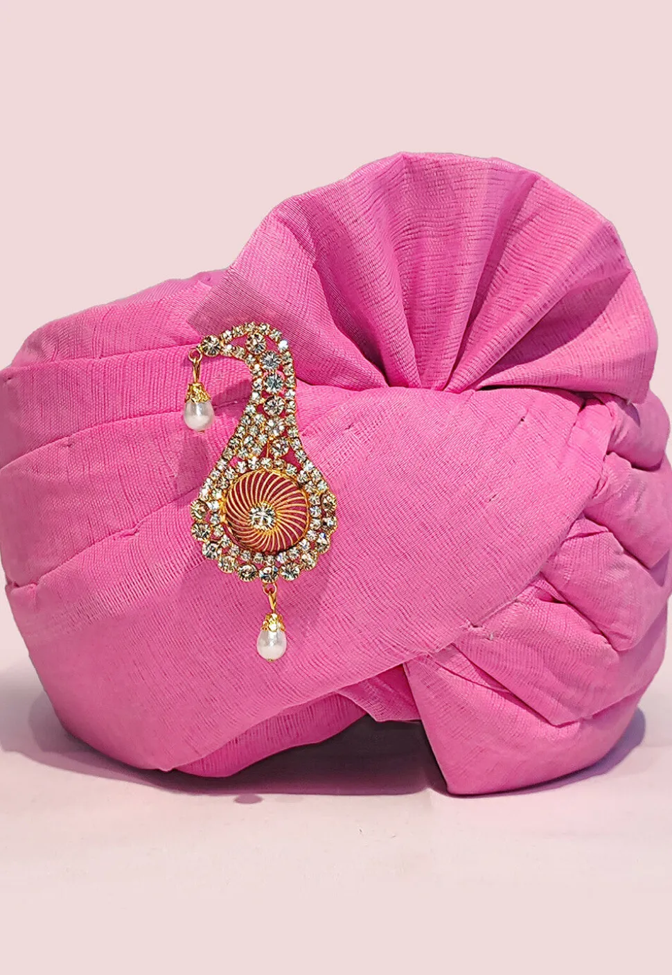 Solid Color Cotton Turban in Pink