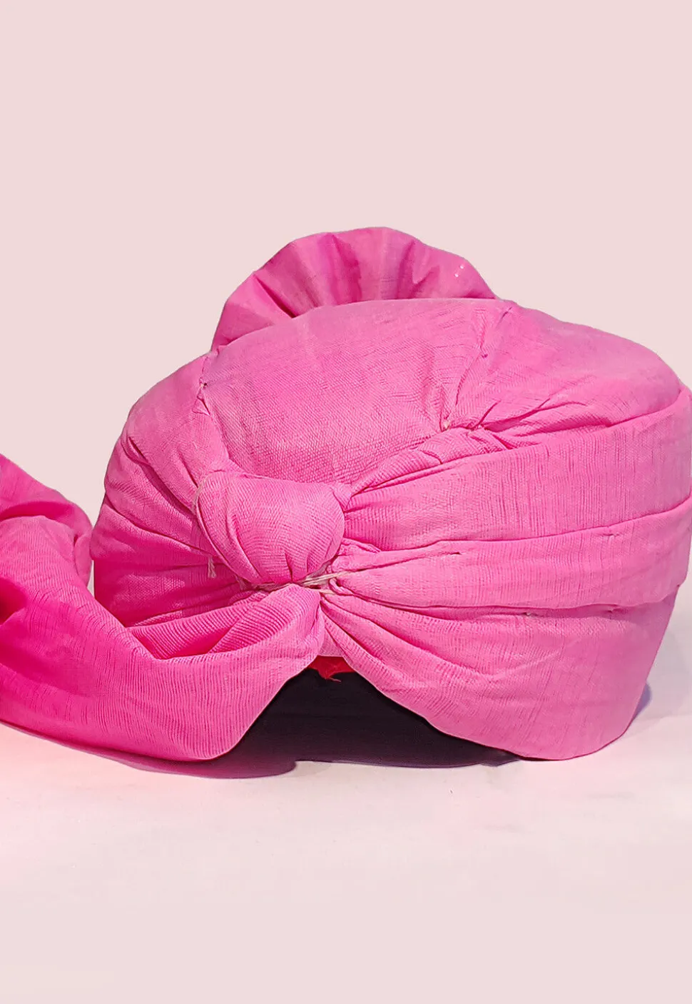 Solid Color Cotton Turban in Pink