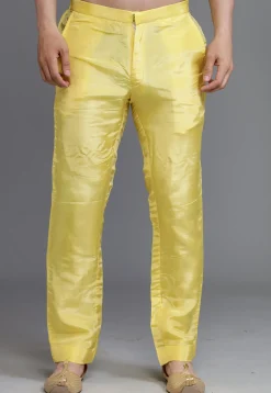Solid Color Crepe Pant in Yellow