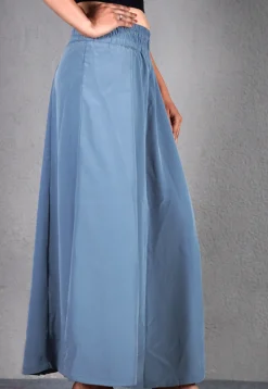 Solid Color Crepe Petticoat in Grey
