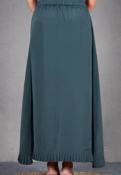 Solid Color Crepe Petticoat in Dusty Blue