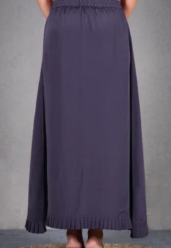 Solid Color Crepe Petticoat in Dark Grey