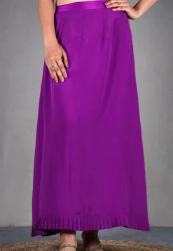 Solid Color Crepe Petticoat in Purple