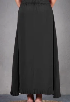 Solid Color Crepe Petticoat in Dark Grey
