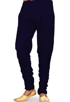 Solid Color Dupion Silk Breaches in Navy Blue