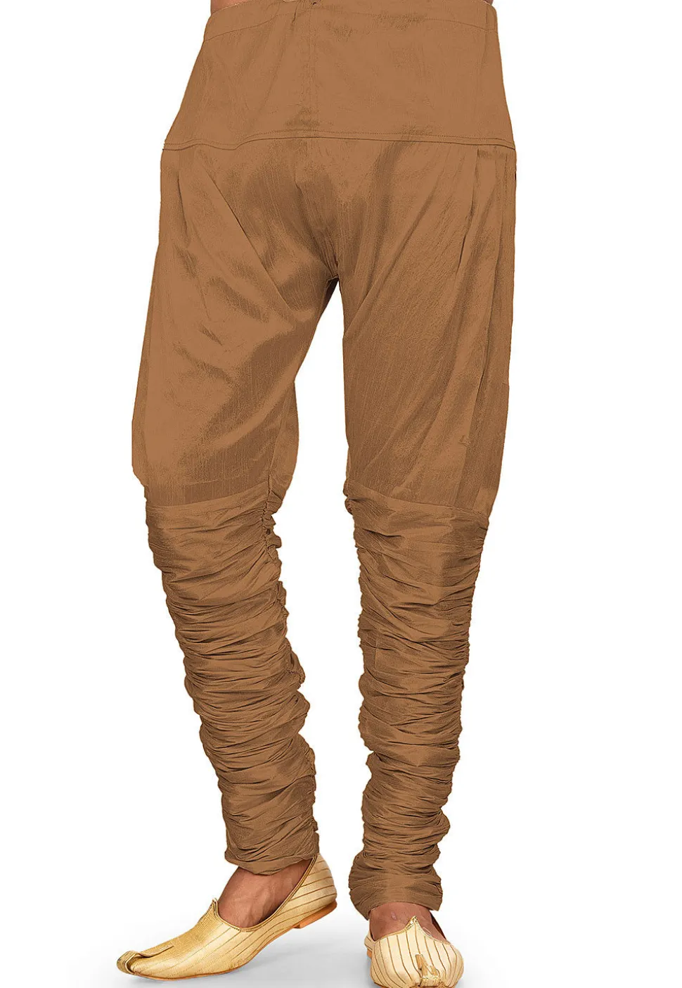 Solid Color Dupion Silk Breaches in Beige