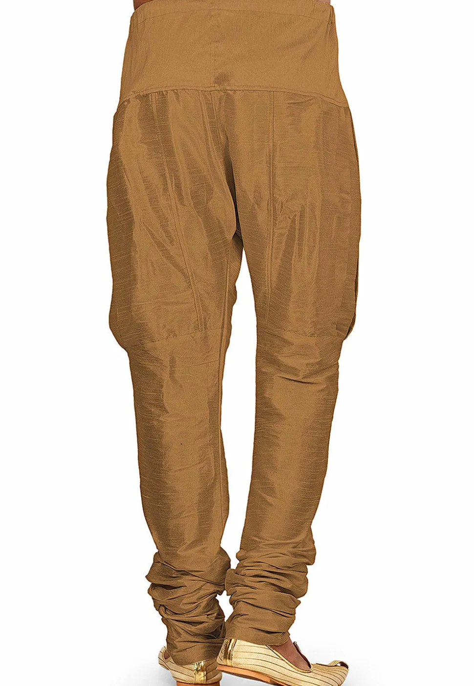 Solid Color Dupion Silk Breeches in Beige
