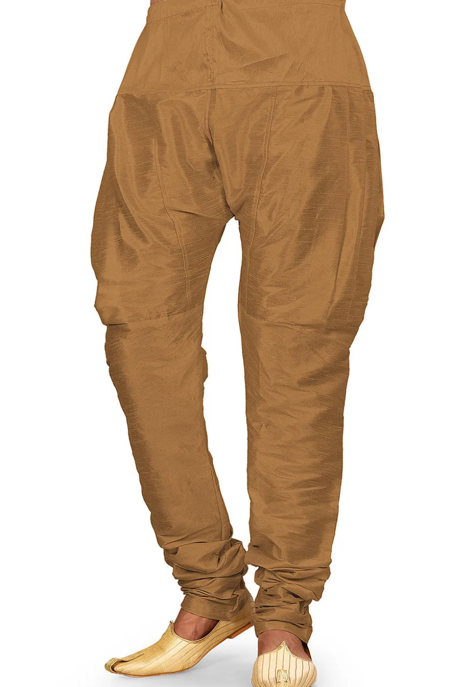 Solid Color Dupion Silk Breeches in Beige