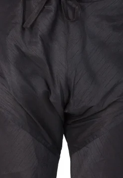 Solid Color Dupion Silk Churidar in Black