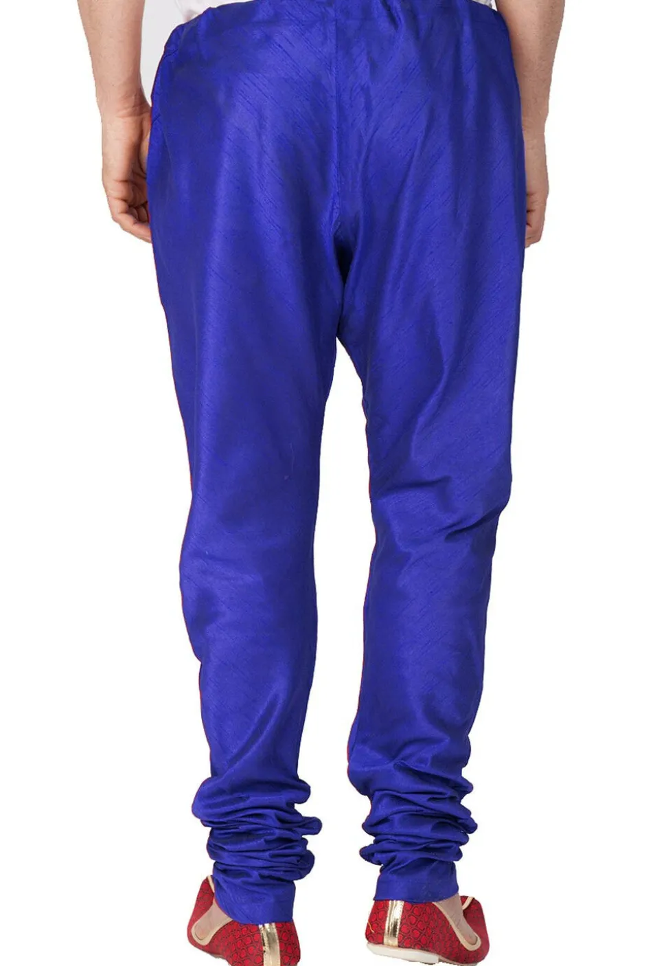 Solid Color Dupion Silk Churidar in Royal Blue