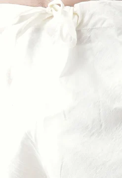 Solid Color Dupion Silk Churidar in White