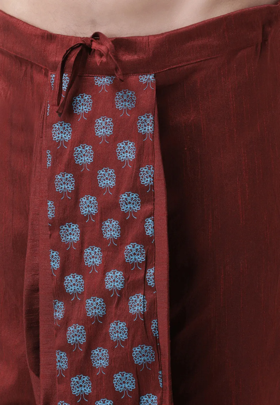 Solid Color Dupion Silk Dhoti Kurta in Teal Blue