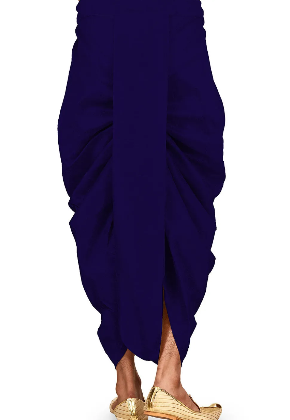 Solid Color Dupion Silk Dhoti in