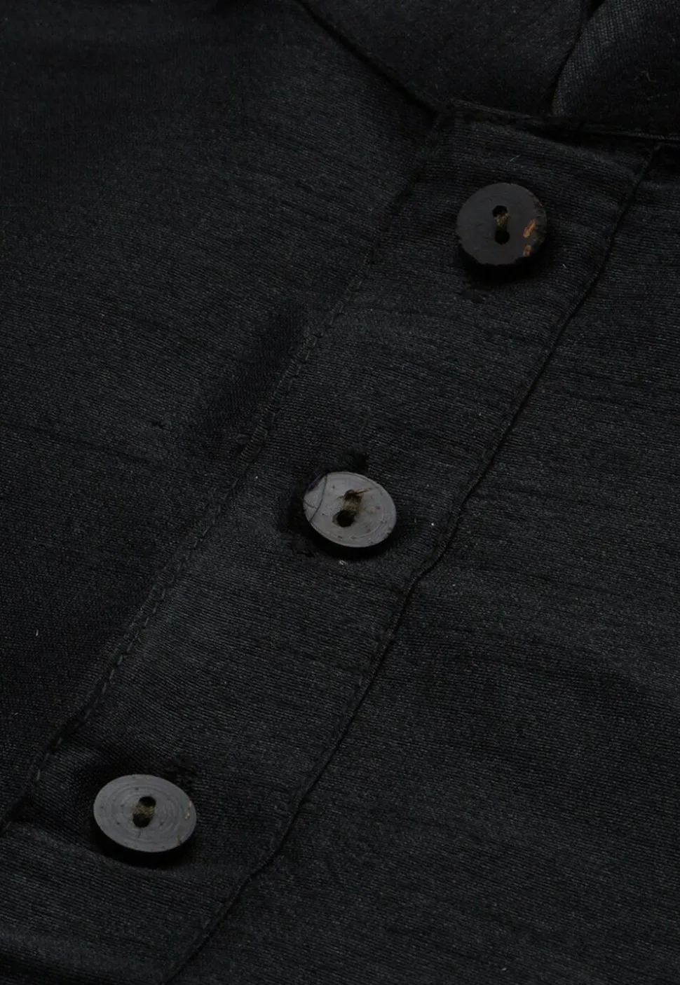 Solid Color Dupion Silk Kurta in Black