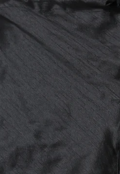 Solid Color Dupion Silk Kurta Set in Black