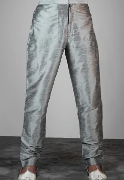 Solid Color Dupion Silk Pajama in Grey