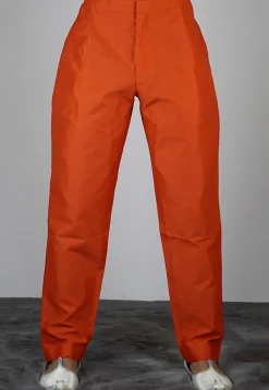 Solid Color Dupion Silk Pajama in Dark Orange