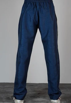 Solid Color Dupion Silk Pajama in Blue
