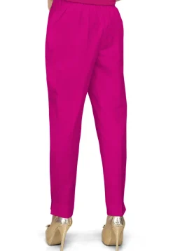 Solid Color Dupion Silk Pant in Fuchsia