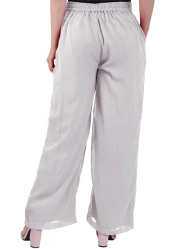 Solid Color Georgette Palazzo in white