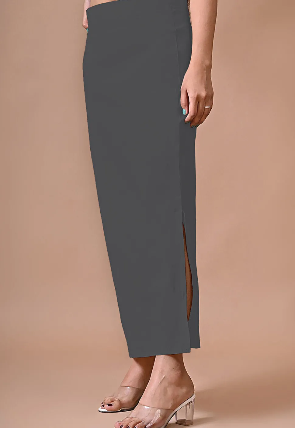 Solid Color Lycra Cotton Shapewear Petticoat in Grey