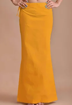 Solid Color Lycra Cotton Shape Wear in Mustard