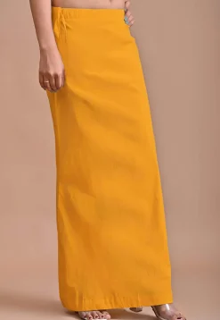 Solid Color Lycra Cotton Shape Wear in Mustard
