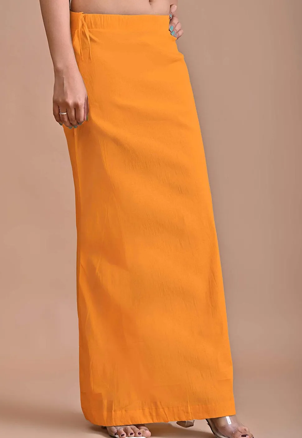 Solid Color Lycra Cotton Shape Wear in Orange