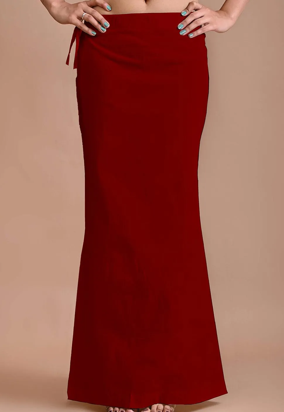 Solid Color Lycra Cotton Shape Wear in Maroon
