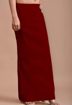 Solid Color Lycra Cotton Shape Wear in Maroon