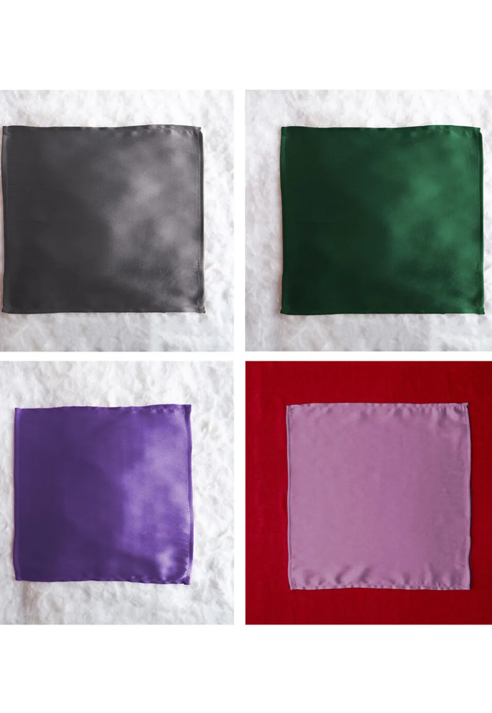 Solid Color Pocket Square Combo in Multicolor
