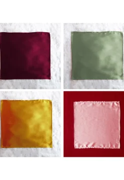 Solid Color Pocket Square Combo in Multicolor