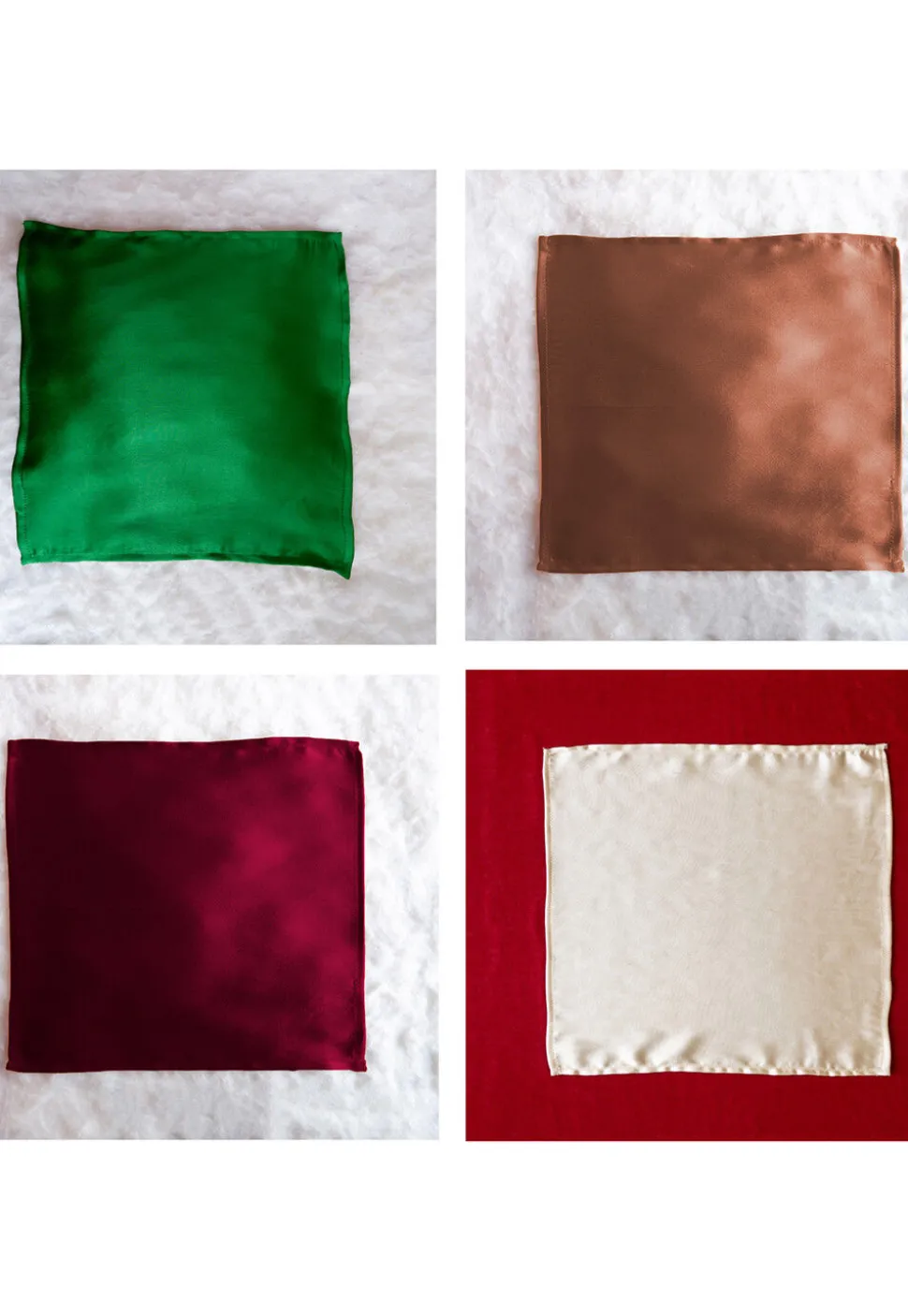 Solid Color Pocket Square Combo in Multicolor