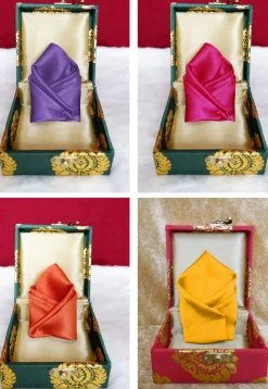 Solid Color Pocket Square Combo in Multicolor