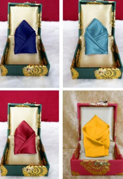 Solid Color Pocket Square Combo in Multicolor