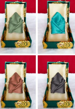 Solid Color Pocket Square Combo in Multicolor