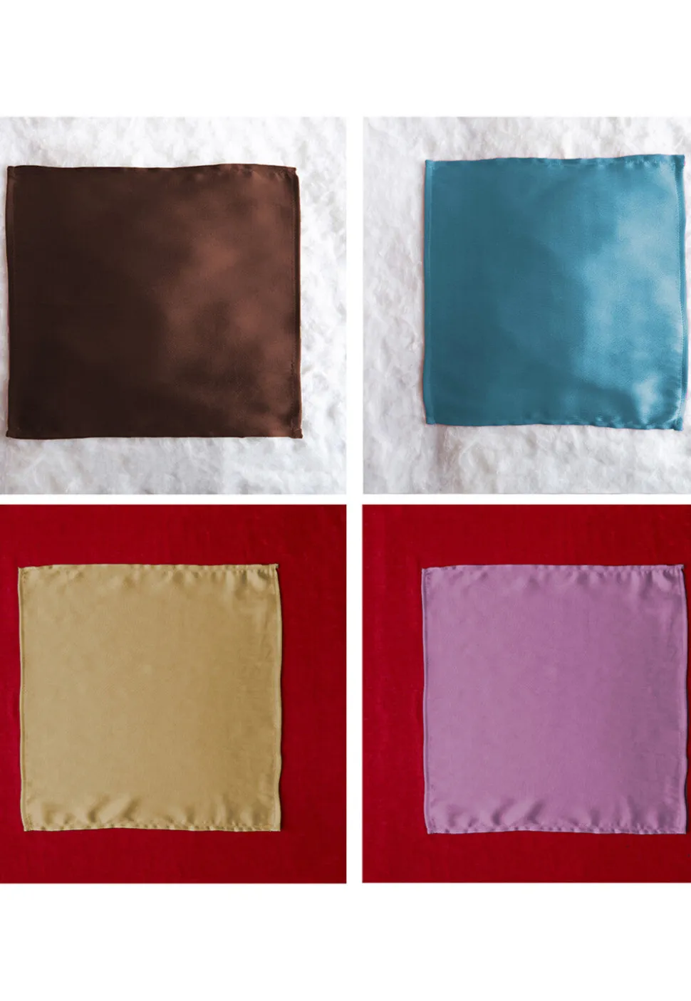 Solid Color Pocket Square Combo in Multicolor
