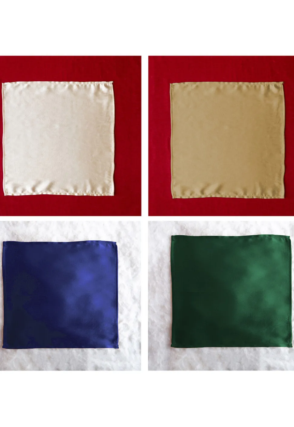 Solid Color Pocket Square Combo in Multicolor