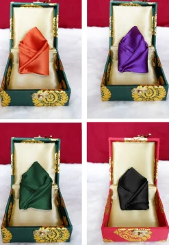 Solid Color Pocket Square Combo in Multicolor