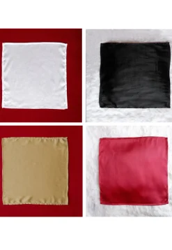 Solid Color Pocket Square Combo in Multicolor