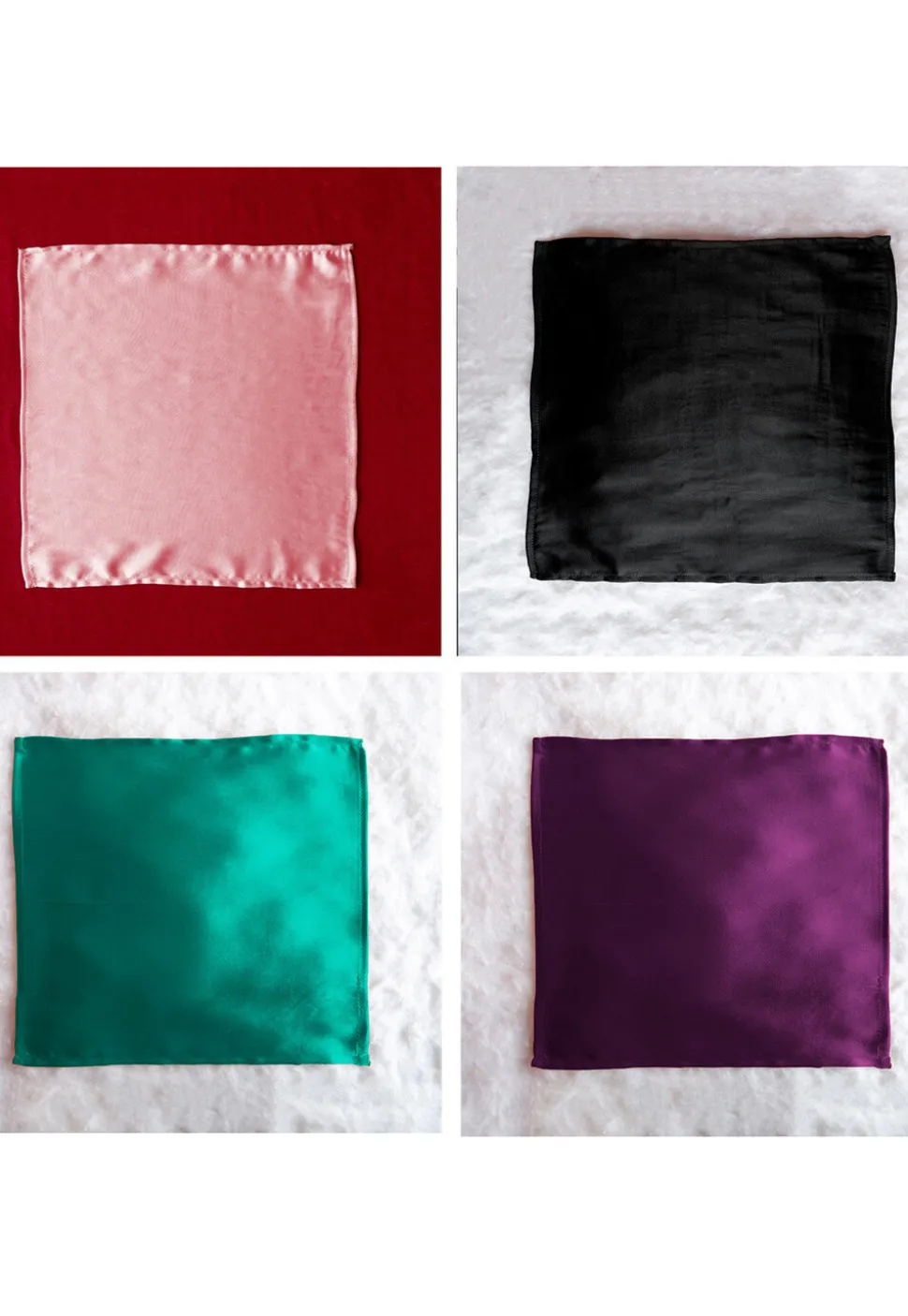 Solid Color Pocket Square Combo in Multicolor