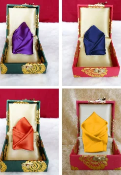 Solid Color Pocket Square Combo in Multicolor