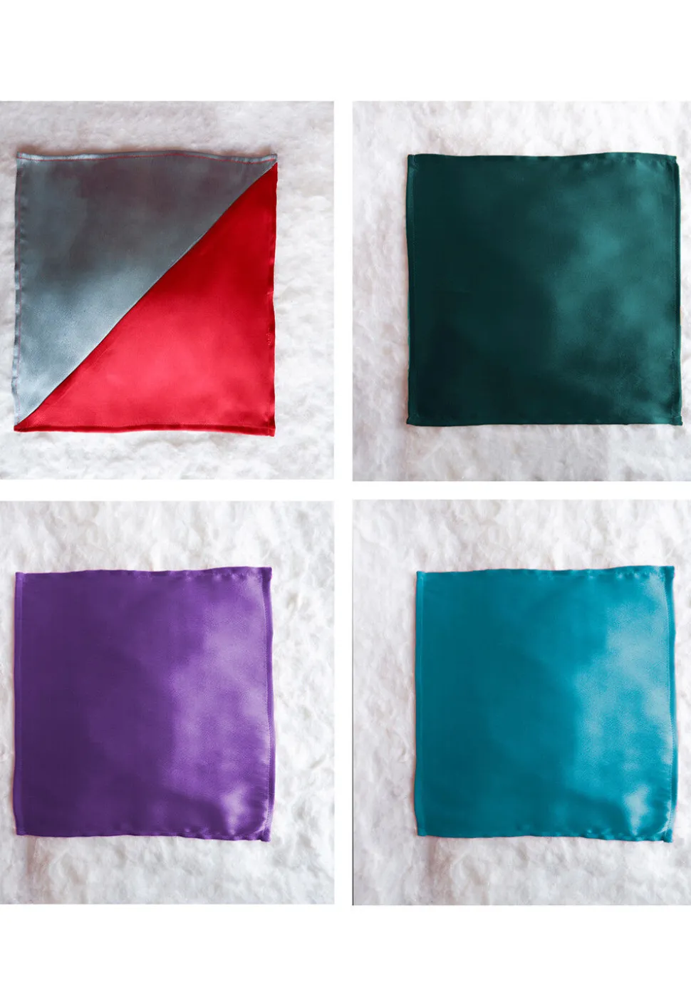 Solid Color Pocket Square Combo in Multicolor