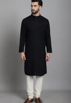 Solid Color Pure Cotton Kurtas in Black