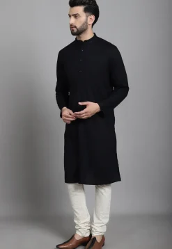 Solid Color Pure Cotton Kurtas in Black